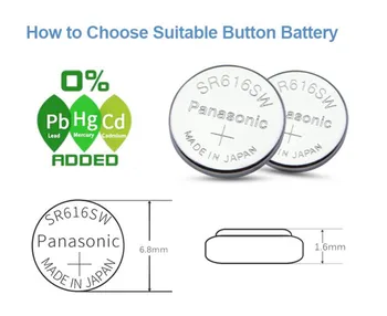 5PCS/1PACKS Panasonic Srebro Oksidne Gumb Celice, Baterije za 6,8 mm*1.6 mm D321 321 GP321 Kovanec Baterija za Quartz uro, ki na Japonskem