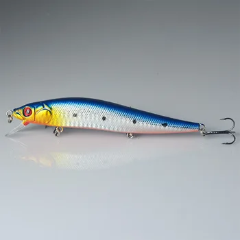 5pcs privabiti 14 cm 23.7 g Fishing Lure Težko Vabe, s Ribolov Trnkov Ribištvu Tackle Lure 5 barv 3D Oči ribe Cesti vabe