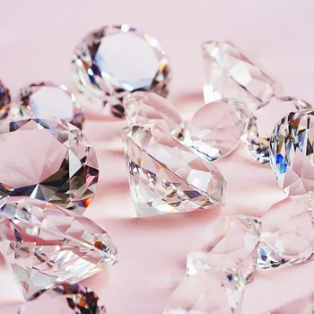 6 cm bleščečih jasno, kristalno diamant steklo dragulj poroko ljubezen darila dom dekoracija