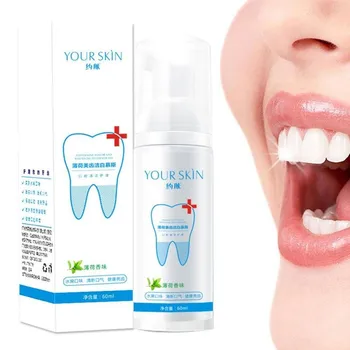 60ml Beljenje Zob zobna pasta Mousse Madežev Slab Zadah Zob Čiščenje Sveže Sije Ustno Higieno Odstrani Zobne Orodje