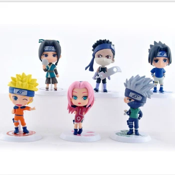 6Pcs/Set anime Naruto sasuke Slika Nabor Figur PVC Igrač Akcijska Figura, Japonski anime 7cm Klasične Igrače 12 stilov WX169