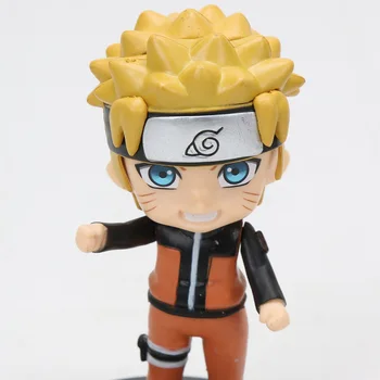 6pcs/veliko Anime Naruto Slika Igrača Sasuke Kakashi Sakura Gaara Itachi Obito Madara Morilec Čebel Mini Model Lutka za Otroke, igrače,