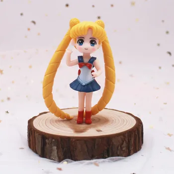 7 CM Srčkan Sailor Moon Ledu iz Vode Luna Različnih Miku Dekleta Big Eye Številke Mladine Akcija Slika Model Keychain Otroke, Igrače, Lutke