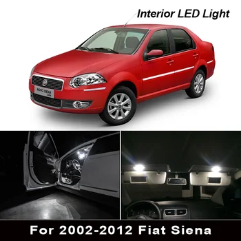 7pcs Canbus žarnice LED Notranja Kupola Branje Zemljevida luči komplet Za 2002-2012 Fiat Siena Dodatki