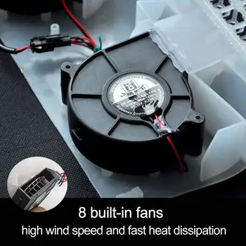 8 Vgrajen Ventilator Blazine Pokrov Poletno Hlajenje Univerzalno 12V za najbolj vozila sedeži Zraka Prezračevane Fan Pogojena Hladilnik, 3 Hitrosti