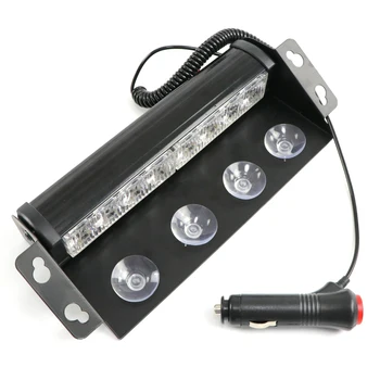 8W Avto Stroboskopske LED opozorilna Lučka Sili Lučka za 12V Vozil Avtomobil Dash Vetrobransko steklo