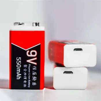 9V 500mAh Lipo Baterije za ponovno Polnjenje baterije 9 v litij-Multimeter za Mikrofon Igrače, Daljinsko upravljanje KTV uporabo