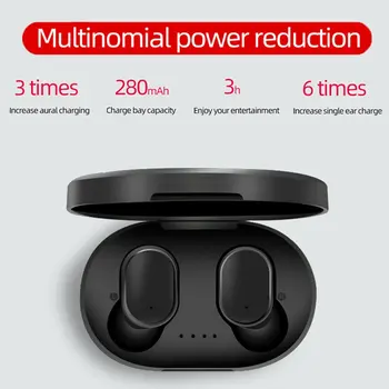 A6S Bluetooth 5.0 Slušalke Za Redmi Airdots Brezžični Čepkov TWS Slušalke šumov Mikrofona za Xiaomi iPhone Huawei Samsung