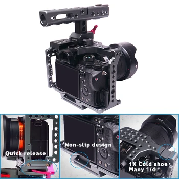 A7III a7r3 Kit Fotoaparat Kletka vgrajena Hitro Sprostitev Ustreza Arca Švicarski za Sony A7R3 A73 II A7R II A7S II A7M3 A7RIII A7III/A7MIII