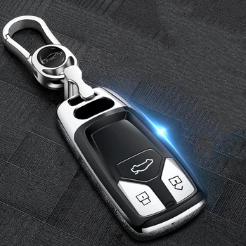 ABS+TPU Avto Ključ Primeru Polno Kritje Za Audi A4 B9 V5 V7 TT TTS 8S 2016 2017 2020 Auto Smart Remote Zaščitni Lupini Dodatki