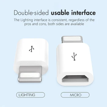 !ACCEZZ 5PC OTG Razsvetljave na Mikro USB Adapter Za iPhone 11 Pro XS Max X 8 Plus za Sinhronizacijo Podatkov Chragers Z Keychain Adapter
