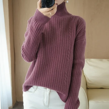 Adishree 2020 ženska pozimi puloverje jeseni pleteni Puloverji Visoke Kakovosti Toplo Ženski zadebelitev Turtleneck