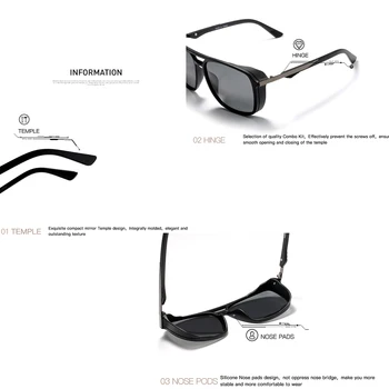 AEVOGUE sončna Očala Polaroid Moških Steampunk Kvadratnih Letnik Očala Za Vožnjo blagovno Znamko Design Googles Gafas De Sol UV400 AE0623