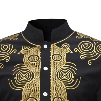 Afriške Dashiki Rokavi Moški 2020 Tradicionalnih Dashiki Dolg Rokav Mandarin Ovratnik, Rokavi Moški Pulover Afriki Obleka, Srajca Homme