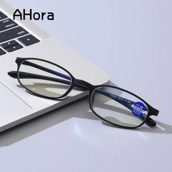 Ahora TR90 Ultralahkih Majhni Ovalni Okvir Obravnavi Očala Ženske Moški Modri Žarki Presbyopia Očala Unisex +1.0 1.5 2.0 2.5 3.0 3.5 4