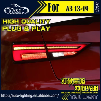 AKD Avto Styling Rep luči za Audi A3 Rep Luči 2013-2019 A3 Sedan LED Rep Svetlobni Signal LED DRL Stop Zadnje Svetilke Pribor