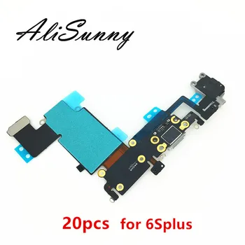 AliSunny 20pcs Polnjenje Vrata Flex Kabel za iPhone 6s Plus 5.5' 6Splus 6SP USB Dock Priključek za Polnilnik priključek za Slušalke Avdio Priključek Deli