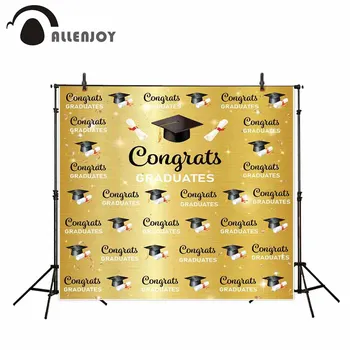 Allenjoy fotografija ozadje čestitke diplomi stranka zlati osebno Podpis stenske luči foto studio photocall
