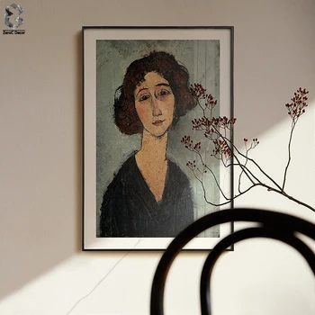 Amedeo Modigliani Italije Umetnik Platno Umetnost Plakata in Tiskanje Dekle Portret Stensko Slikarstvo Sliko za Dnevni Sobi Doma Dekor