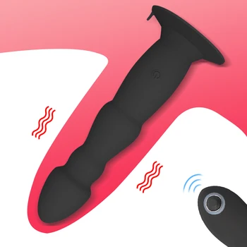 Analni Vibrator Za Moške Polnjenje prek kabla USB Brezžični Daljinski Dildo, Vibrator Za Ženske Butt Plug Moški Prostate Massager Analni Čep Seks Igrače