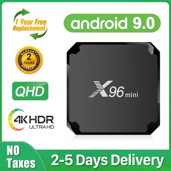 Android 9.0 TV X96mini Set Top Box S905W 1+8G 2+16 G Smart TV Box X96 Mini 2.4 G wifi QHD FHD Media Player Ne App Vključeno