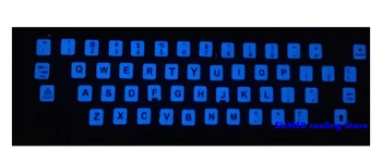Angleški nočna tipkovnico nalepke, angleški jezik Laptop tipkovnici Zajema, kul modro osvetljen Blu-ray Splošno nalepke tipkovnico