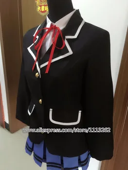 Anime DATUM ŽIVO Cosplay Oblačila Tokizaki Kurumi Cosplay Halloween Kostum Yatogami Tohka School Uniform po meri vseh velikosti