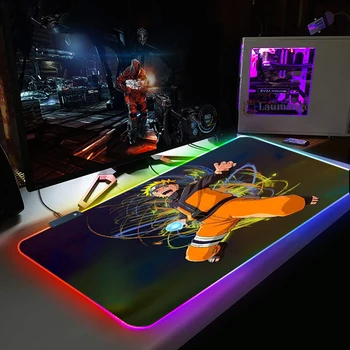 Anime Naruto RGB Velike Namizje Gaming Mouse Pad Blazine Računalniško Opremo