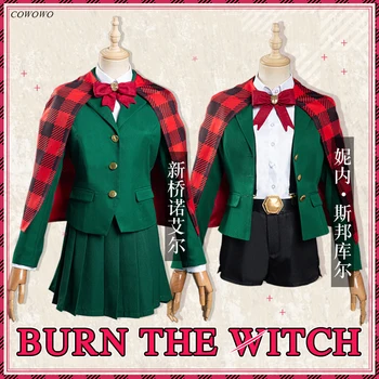 Anime! Opekline Čarovnica Ninny Spangcole Zeleni Uniformi Cosplay Kostum Halloween Obleko Dailydress Za Ženske do leta 2020 NOVA