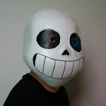 Anime Undertale Sans Cosplay Latex Maske za noč Čarovnic Fancy Sans Latex Čelada Film Igre Kostum Cosplay Rekviziti Maske za noč Čarovnic