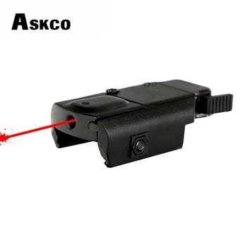 Askco Ultrathin Kompakten Pištolo Lovski Red Dot Laser Pogled Področje Laserski kazalnik Airsoft Nizko Profil 20 mm Picatinny Weaver Montažo