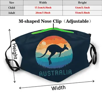 Avstralija Kenguru Retro Odrasle Otroke Proti Prahu Filter Diy Masko Avstralije Kangaroo Avstralski Outback Ponos Avstralski Perth Dan