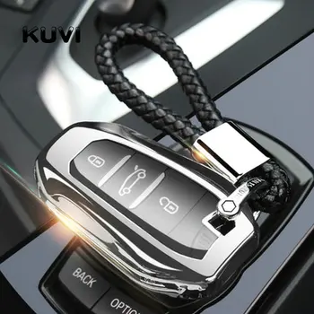 Avto ključ primeru Mehko TPU Smart Remote Key kritje lupini Za Peugeot 208 308 508 za Citroen C4 Picasso DS3 DS4 DS5 DS6
