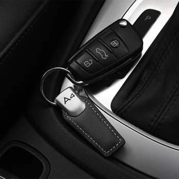 Avto Nalepka Simbol Značko Avto Keychain Key Ring Verige Za Audi A3 A4 B6 B7 B8 B5 B9 A6 C5 C6 C7 4F 8P 8V 8L V3 V5 V7 100 80 S3 S4