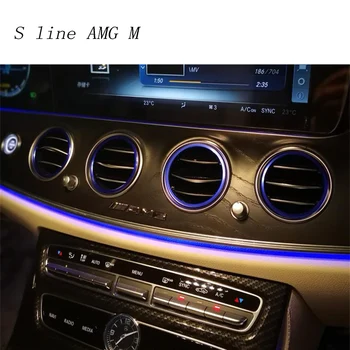 Avto Styling sredinski Konzoli vtičnico Nazaj Zraka Vent Plošči zajema Nalepke za Mercedes Benz, E razred W213 Notranje zadeve Auto Dodatki