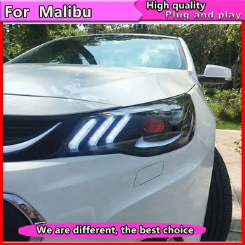 Avto Styling žarometi Zbora Za 2016-2018 Chevrolet Malibu LED smerniki LED DRL Skril Bi Xenon Žarek Objektiv Dinamičen zavoj signal