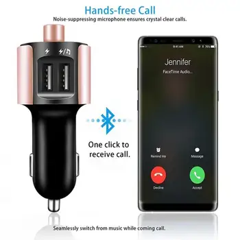 Avtomobilski Predvajalnik Glasbe, FM Oddajnik Bluetooth MP3 predvajalnik kompletom za Prostoročno Brezžični Radijski vmesnik USB Avto Polnilec