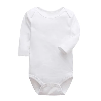 Baby Bodysuits Bombaž Novorojenčka Prazno Dolg Rokav 0-24 Mesecev Fant Belo Telo Bebes Blanco Roupa Menina Baby fantje Oblačila