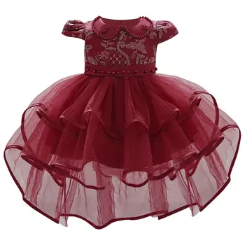 Baby Dekleta Princesa Obleke Za Otroka 1 Leto, Rojstni dan Obleka za Malčke Baby Krst Stranka in Poročno Obleko Novorojenčka Oblačila 6 9 M