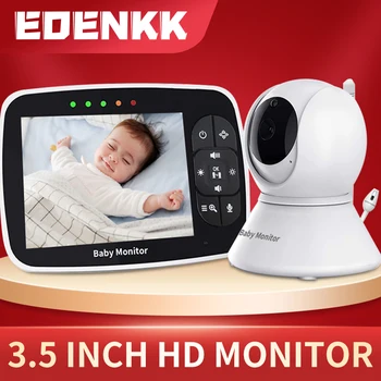 Baby Monitor z 2 Fotoaparati, Pan Nagnete Kamero, Širok Pogled Objektiv 3.5 Inchs Velikega Zaslona, Night Vision, dvosmerni Pogovor, Dolge Razdalje