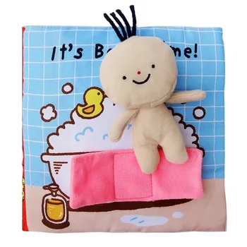 Baby Soft 3D Krpo Knjiga Kopel Neznatan Dojenčka Zgodnji kognitivni Razvoj Tiho Knjige, ki se Odvijajo Dejavnosti Knjiga 1pc
