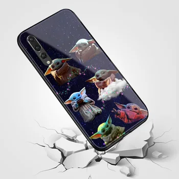 Baby yoda srčkan meme mehki silikonski stekla telefon primeru zajema lupini za Huawei Honor Proti Mate P 9 10 20 30 Lite Pro Plus, Nova 2 3 4 5