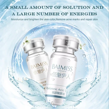 BAIMISS 4pcs Polž + Hialuronska Kislina v Serumu Obraz Bistvu Anti Acne Zdravljenje Blackhead Odstranjevalec Vlažilno Nego Kože