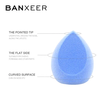 BANXEER Ličila Goba, ki Niso iz Lateksa Mikrovlaken Dezintegratorjev Površine Enostaven Za Prevoz v Prahu Tekoča podlaga Gladka, Visoko Kakovost Kozmetičnih