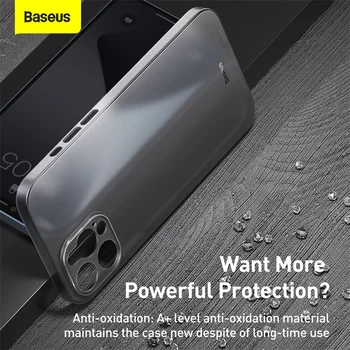 Baseus Primeru Telefon za iPhone 11 Pro 12 Mini Pro Max 8 XR Shockproof Primeru Ultra Tanek Pokrovček Coque Hrbtni Pokrovček za Telefon Apple Primeru