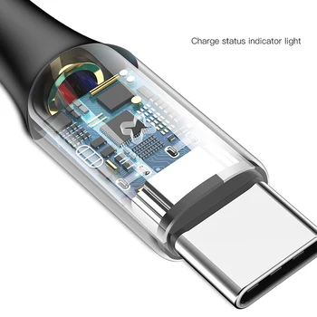 Baseus QC3.0 hitro kabel za polnjenje in 5-3A / 1 M prenos podatkov, ki je združljiv z Samsung Galaxy S10/Plus/Lite, Mate 20