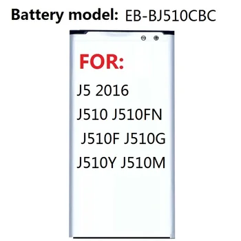 Baterija za Samsung Galaxy J5 2016 Izdaja, Zamenjava J510 J510FN J510F J510G J510Y J510M 3100mAh EB-BJ510CBC