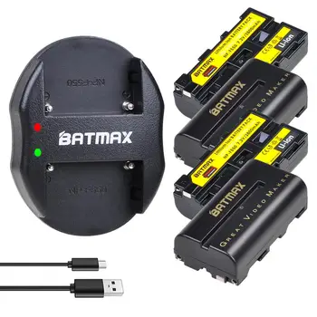 Batmax NP-F550 NP F550 F570 Baterija+USB Dvojni Polnilec za LED Video Luč Yongnuo Viltrox YN300Air II YN300 III YN600 Zraka L132T