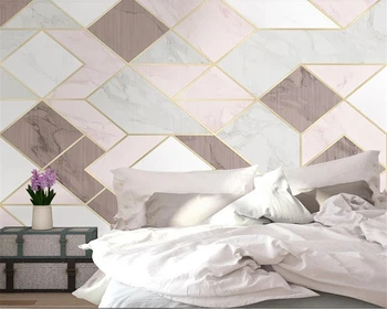 Beibehang ozadje po Meri Roza geometrijo TV ozadju stene doma dekoracijo dnevne sobe, spalnice 3d ozadje de papel parede