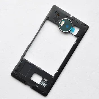 BINYEAE Plastičnih Sredini Okvirja Za Nokia, Microsoft Lumia 950XL Črno Ohišje Ohišje Backplate Z Objektiva